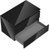 Mexen Orio Badezimmerunterschrank 80 cm mit Platte, 2 Schubladen, Schwarz Hochglanz - 91A10-08047-2-BFFC70