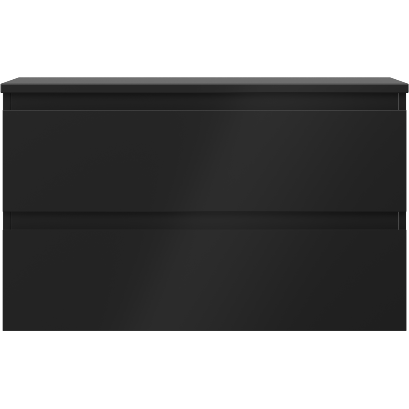 Mexen Orio Badezimmer-Unterschrank 80 cm mit Platte, 2 Schubladen, Schwarz Matt - 91A10-08047-2-BFFC71
