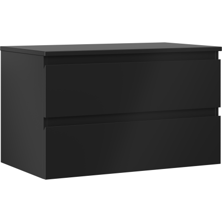 Mexen Orio vannitoakapp valamu alla 80 cm lauaga, 2 sahtlit, must matt - 91A10-08047-2-BFFC71