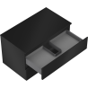 Mexen Orio mobile bagno a colonna 80 cm con piano, 2 cassetti, nero opaco - 91A10-08047-2-BFFC71