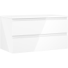 Mexen Orio 90 cm Bathroom Cabinet with Countertop, 2 Drawers, White Gloss - 91A10-09047-2-BFFC00