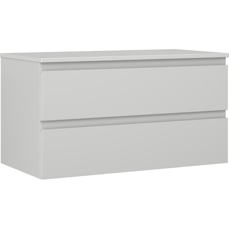 Mexen Orio Badezimmerunterschrank 90 cm mit Arbeitsplatte, 2 Schubladen, grau matt - 91A10-09047-2-BFFC62