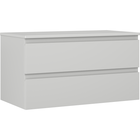 Mexen Orio szafka łazienkowa podumywalkowa 90 cm z blatem, 2 szuflady, szara mat - 91A10-09047-2-BFFC62