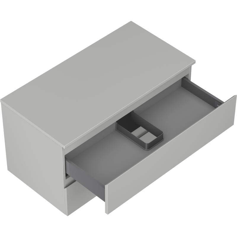 Mexen Orio mobile da bagno sotto lavabo 90 cm con piano, 2 cassetti, grigio opaco - 91A10-09047-2-BFFC62