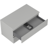 Mexen Orio Badezimmerschrank mit Waschbecken, 90 cm mit Arbeitsplatte, 2 Schubladen, graumatt - 91A10-09047-2-BFFC62