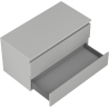 Mexen Orio meuble de salle de bains sous lavabo 90 cm avec plateau, 2 tiroirs, gris mat - 91A10-09047-2-BFFC62