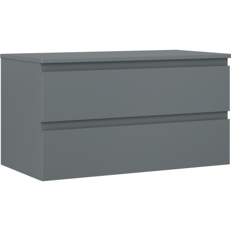 Mexen Orio meuble de salle de bain sous lavabo 90 cm avec plateau, 2 tiroirs, graphite mat - 91A10-09047-2-BFFC66