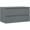 Mexen Orio badkamerkastje onder wastafel 90 cm met blad, 2 lades, grafiet mat - 91A10-09047-2-BFFC66