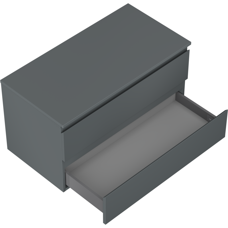 Mexen Orio meuble de salle de bains sous-lavabo 90 cm avec plateau, 2 tiroirs, graphite mat - 91A10-09047-2-BFFC66