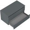 Mexen Orio meuble de salle de bains sous-lavabo 90 cm avec plateau, 2 tiroirs, graphite mat - 91A10-09047-2-BFFC66