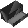 Mexen Orio Badezimmerschrank 90 cm mit Waschtisch, 2 Schubladen, schwarz glänzend - 91A10-09047-2-BFFC70