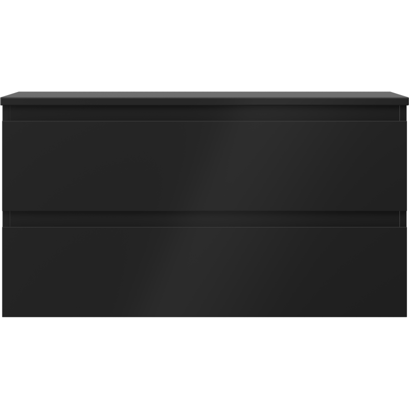 Mexen Orio 90 cm lavuaarin alakaappi, jossa taso, 2 laatikkoa, musta matta - 91A10-09047-2-BFFC71