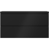 Mexen Orio mueble de baño bajo lavabo de 90 cm con encimera, 2 cajones, negro mate - 91A10-09047-2-BFFC71