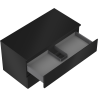 Mexen Orio bathroom cabinet for a washbasin 90 cm with countertop, 2 drawers, black matte - 91A10-09047-2-BFFC71