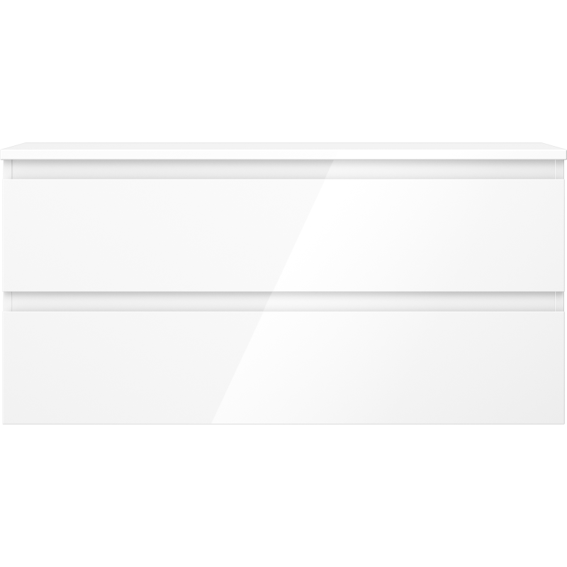 Mexen Orio mueble de baño de 100 cm con encimera, 2 cajones, blanco brillo - 91A10-10047-2-BFFC00