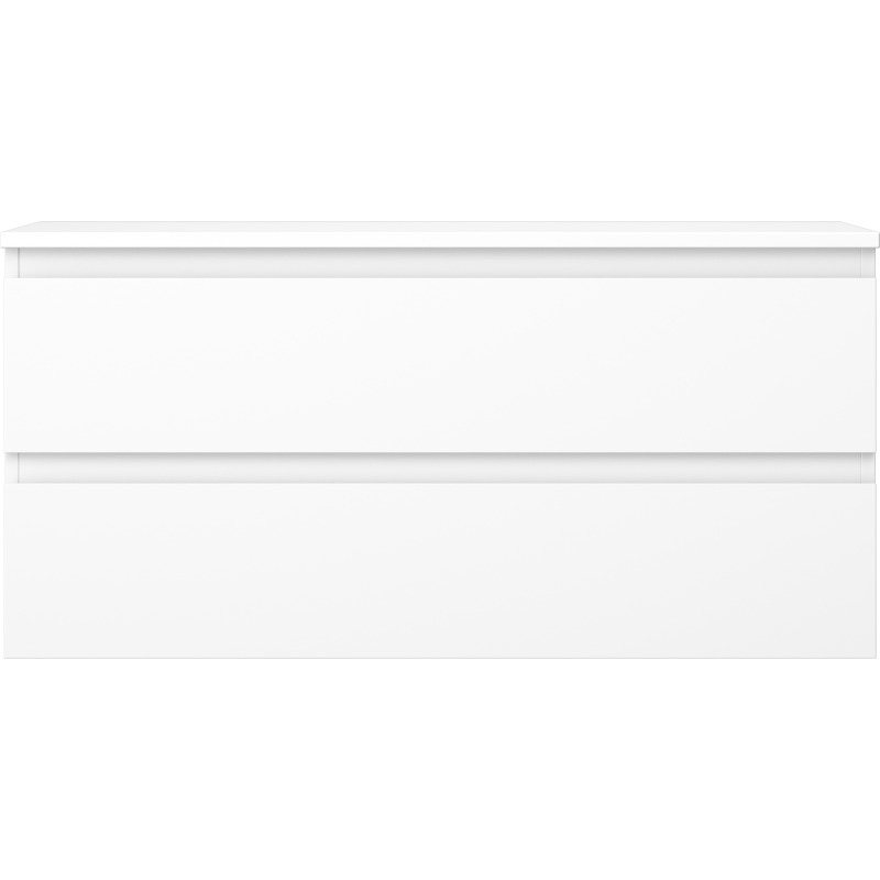 Mexen Orio 100 cm bathroom cabinet with countertop, 2 drawers, white matte - 91A10-10047-2-BFFC01