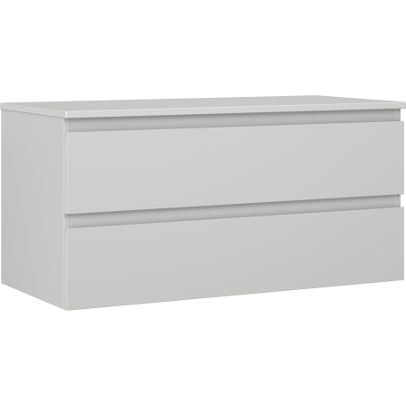 Mexen Orio 100 cm Bathroom Vanity Unit with Countertop, 2 Drawers, Matt Grey - 91A10-10047-2-BFFC62