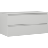 Mexen Orio szafka łazienkowa podumywalkowa 100 cm z blatem, 2 szuflady, szara mat - 91A10-10047-2-BFFC62