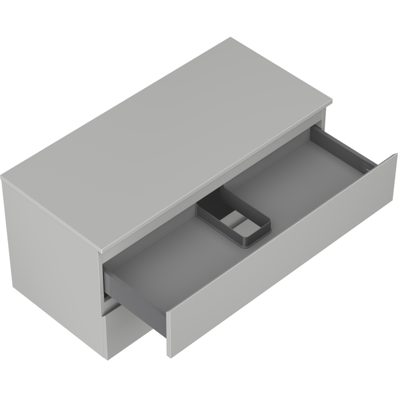 Mexen Orio armario de baño bajo lavabo 100 cm con encimera, 2 cajones, gris mate - 91A10-10047-2-BFFC62