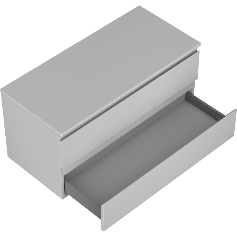 Mexen Orio armadietto da bagno sotto lavabo 100 cm con piano, 2 cassetti, grigio opaco - 91A10-10047-2-BFFC62