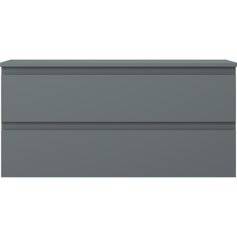 Mexen Orio 100 cm Bathroom Under-Sink Cabinet with Countertop, 2 Drawers, Matt Graphite - 91A10-10047-2-BFFC66