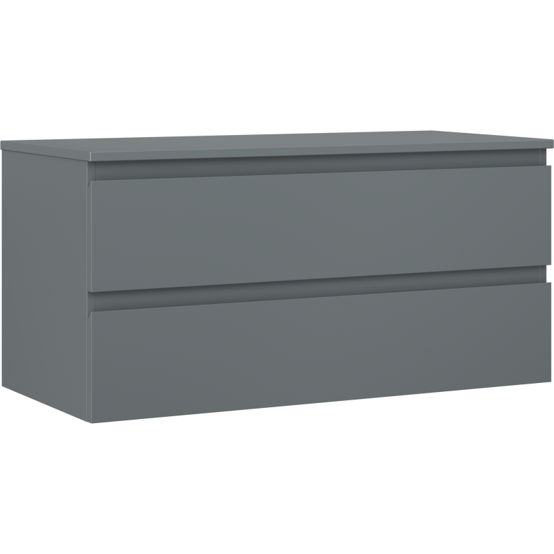 Mexen Orio badkamerkast onder wastafel 100 cm met blad, 2 lades, grafiet mat - 91A10-10047-2-BFFC66