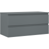 Mexen Orio badkamerkast onder wastafel 100 cm met blad, 2 lades, grafiet mat - 91A10-10047-2-BFFC66