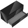 Mexen Orio Badezimmerschrank 100 cm mit Waschtisch, 2 Schubladen, schwarz glänzend - 91A10-10047-2-BFFC70