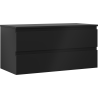 Mexen Orio Badezimmerschrank 100 cm mit Arbeitsplatte, 2 Schubladen, schwarz matt - 91A10-10047-2-BFFC71