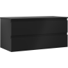 Mexen Orio Badezimmerunterschrank 100 cm mit Platte, 2 Schubladen, schwarz matt - 91A10-10047-2-BFFC71