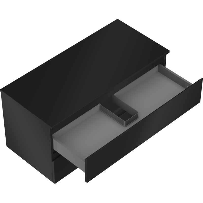 Mexen Orio mobile da bagno sottolavabo 100 cm con piano, 2 cassetti, nero opaco - 91A10-10047-2-BFFC71