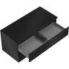 Mexen Orio Badezimmerschrank 100 cm mit Arbeitsplatte, 2 Schubladen, schwarz matt - 91A10-10047-2-BFFC71