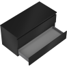 Mexen Orio Badezimmerschrank 100 cm mit Arbeitsplatte, 2 Schubladen, schwarz matt - 91A10-10047-2-BFFC71