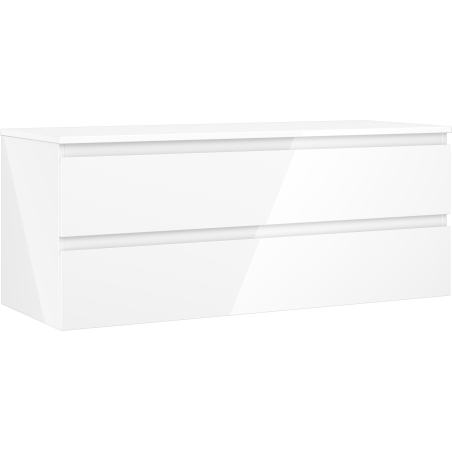 Mexen Orio meuble de salle de bain sous lavabo 120 cm avec plateau, 2 tiroirs, blanc brillant - 91A10-12047-2-BFFC00