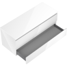 Mexen Orio meuble de salle de bain sous lavabo 120 cm avec plateau, 2 tiroirs, blanc brillant - 91A10-12047-2-BFFC00