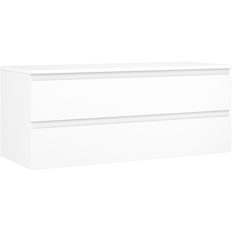 Mexen Orio Badezimmerschrank 120 cm mit Platte, 2 Schubladen, weiß matt - 91A10-12047-2-BFFC01