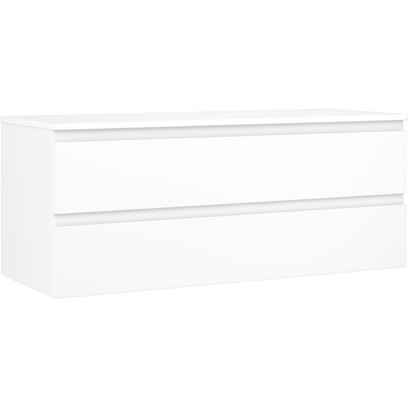 Mexen Orio bathroom cabinet under washbasin 120 cm with countertop, 2 drawers, white matte - 91A10-12047-2-BFFC01