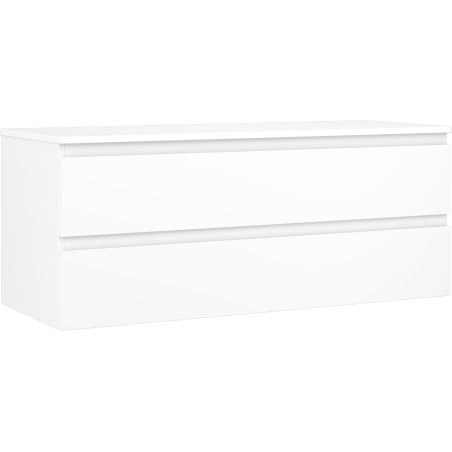 Mexen Orio bathroom cabinet under sink 120 cm with countertop, 2 drawers, matte white - 91A10-12047-2-BFFC01