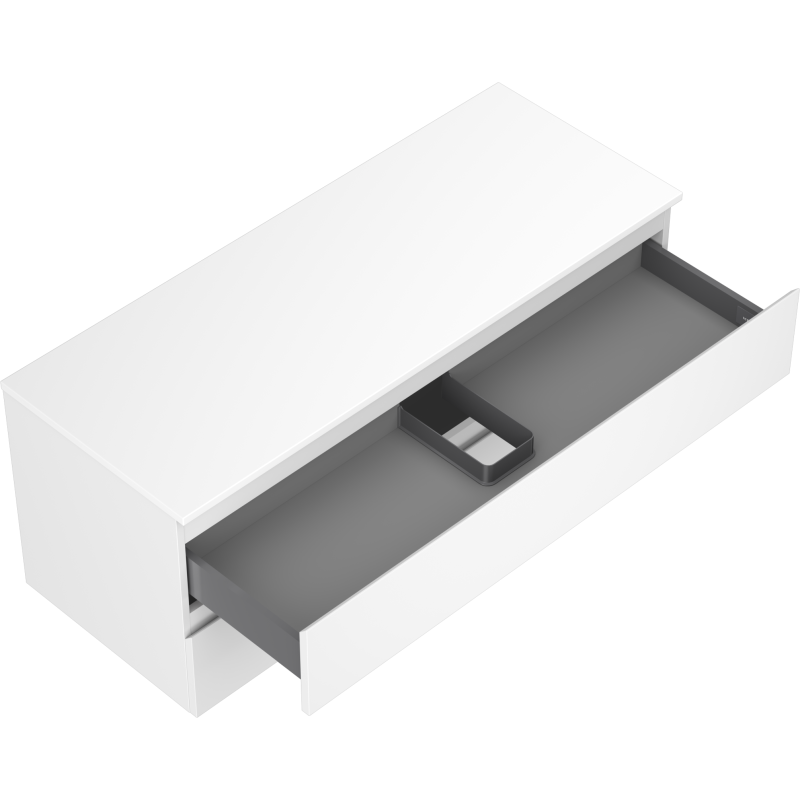 Mexen Orio armario de baño para lavabo 120 cm con encimera, 2 cajones, blanco mate - 91A10-12047-2-BFFC01