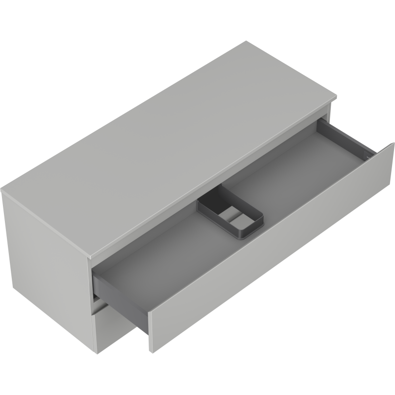 Mexen Orio armario de baño bajo lavabo 120 cm con encimera, 2 cajones, gris mate - 91A10-12047-2-BFFC62