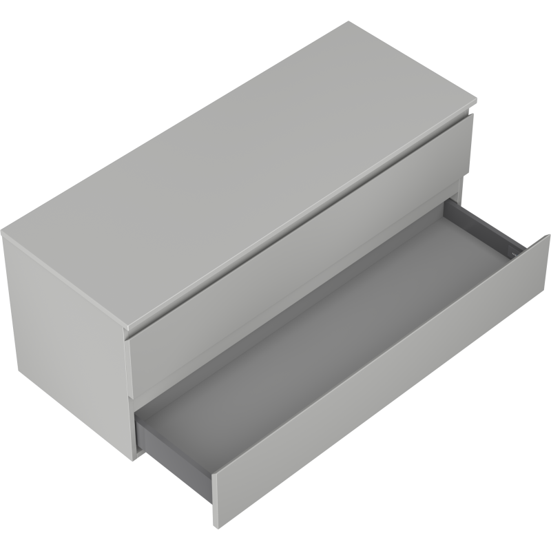 Mexen Orio meuble de salle de bain sous lavabo 120 cm avec plateau, 2 tiroirs, gris mat - 91A10-12047-2-BFFC62