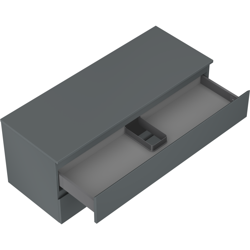 Mexen Orio mueble de baño bajo lavabo 120 cm con encimera, 2 cajones, grafito mate - 91A10-12047-2-BFFC66