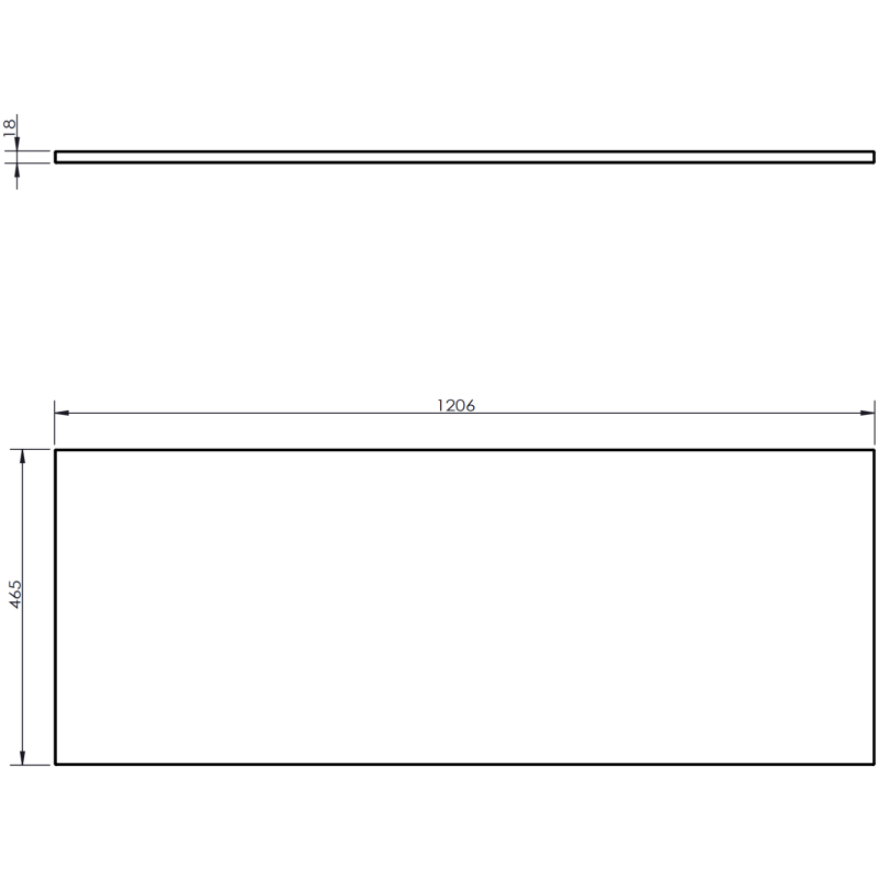 Mexen Orio Badezimmerunterschrank 120 cm mit Platte, 2 Schubladen, schwarz glänzend - 91A10-12047-2-BFFC70
