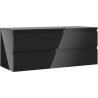 Mexen Orio meuble de salle de bain sous lavabo 120 cm avec plateau, 2 tiroirs, noir brillant - 91A10-12047-2-BFFC70