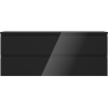 Mexen Orio meuble de salle de bain sous lavabo 120 cm avec plateau, 2 tiroirs, noir brillant - 91A10-12047-2-BFFC70