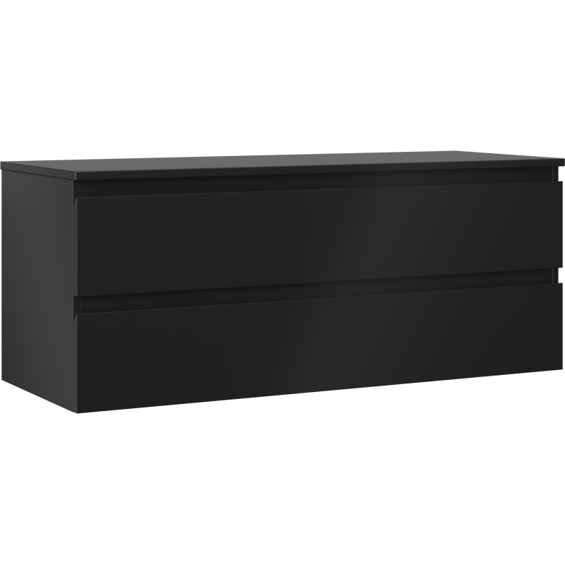 Mexen Orio armario de baño bajo lavabo 120 cm con encimera, 2 cajones, negro mate - 91A10-12047-2-BFFC71