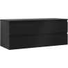 Mexen Orio bathroom cabinet under sink 120 cm with countertop, 2 drawers, matte black - 91A10-12047-2-BFFC71
