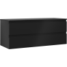 Mexen Orio meuble de salle de bain de 120 cm avec plan, 2 tiroirs, noir mat - 91A10-12047-2-BFFC71