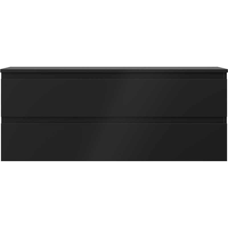 Mexen Orio Badrumsskåp under tvättställ 120 cm med bänkskiva, 2 lådor, svart matt - 91A10-12047-2-BFFC71