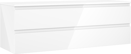 Mexen Orio badmeubel onder wastafel 140 cm met blad, 2 lades, wit glanzend - 91A10-14047-2-BFFC00